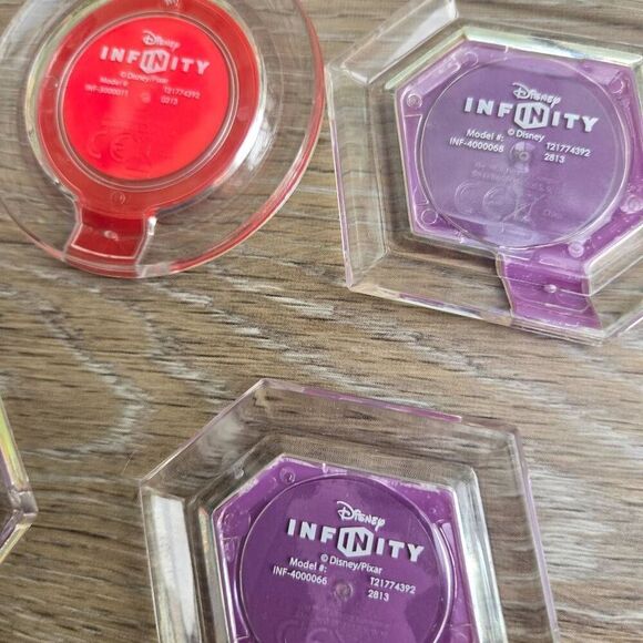 Disney Infinity power disc's lot of 11 Mulan, mickey, rapunzel, Alice, Nemo, car - Picture 11 of 15